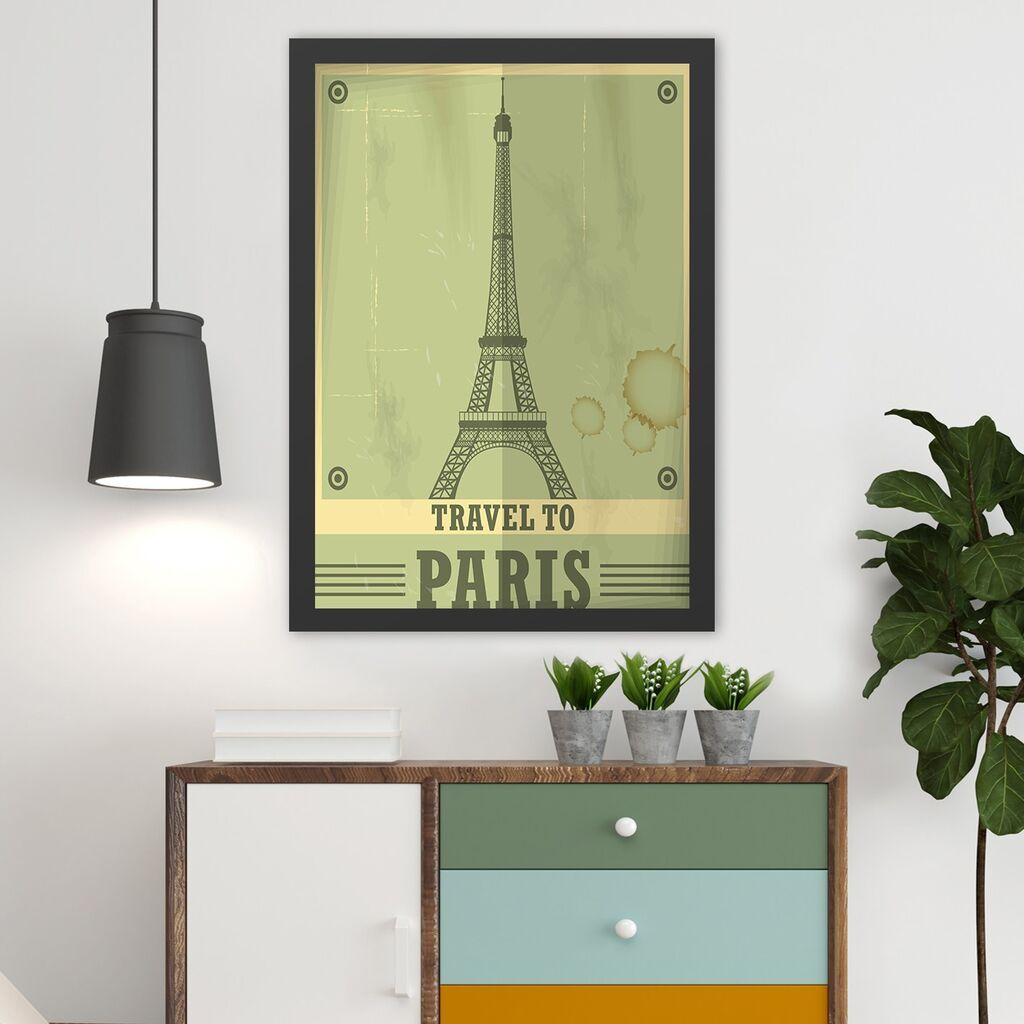 Wallity Uokvirena slika Putovanje u Pariz, 35x45 cm