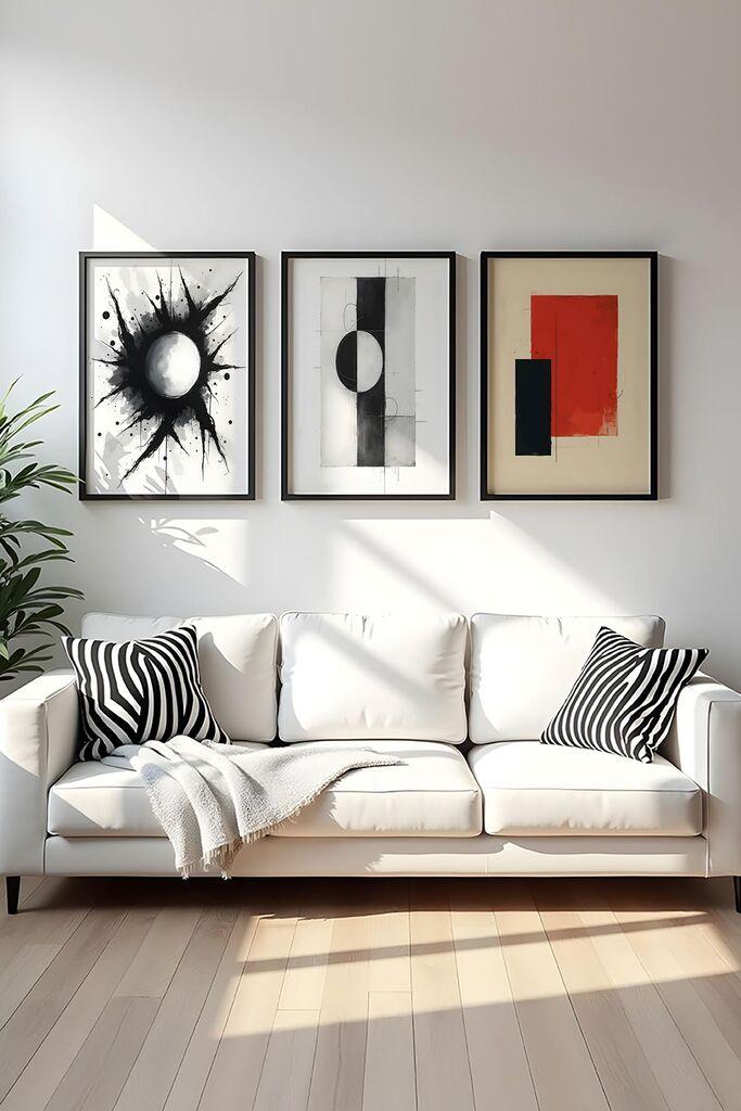 Wallity Uramljena slika Huhu424, 30x40 cm , 3 dijela