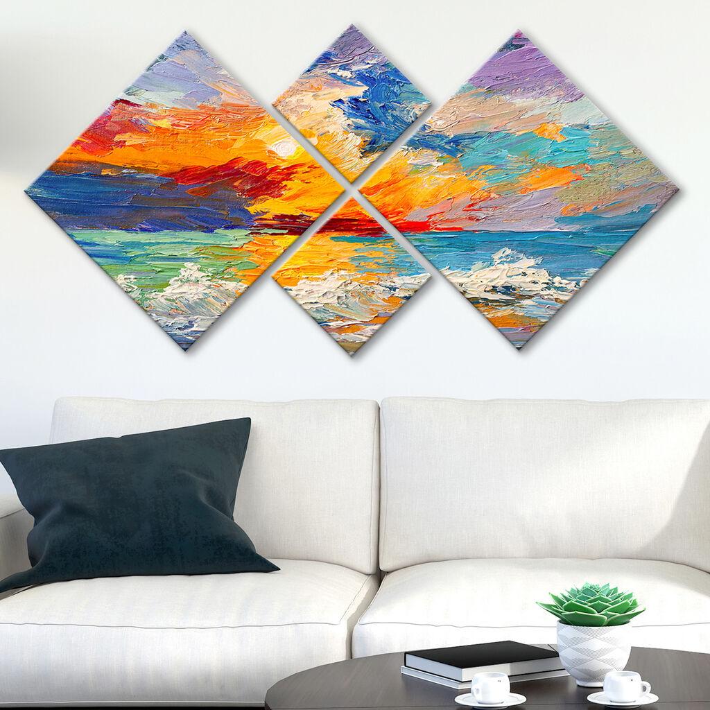 Wallity slika 4MDF604054886, 60x115 cm, 4 dijela