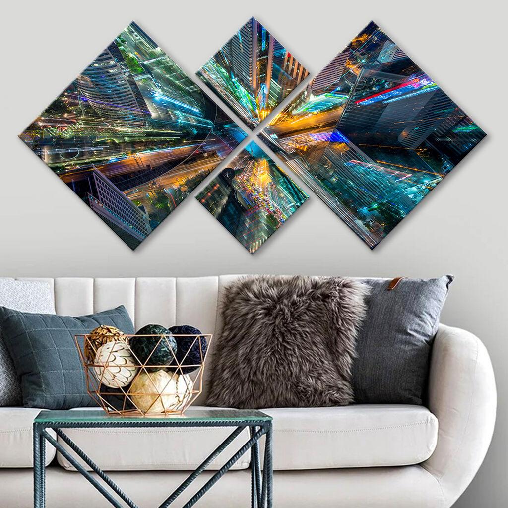 Wallity slika 4MDF204457933, 60x115 cm, 4 dijela