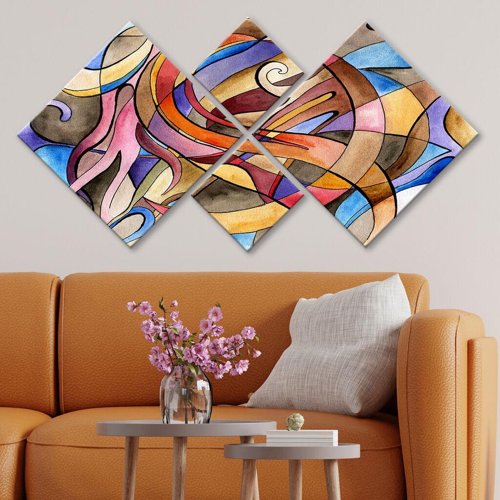 Wallity slika 4MDF349797698, 60x115 cm, 4 dijela