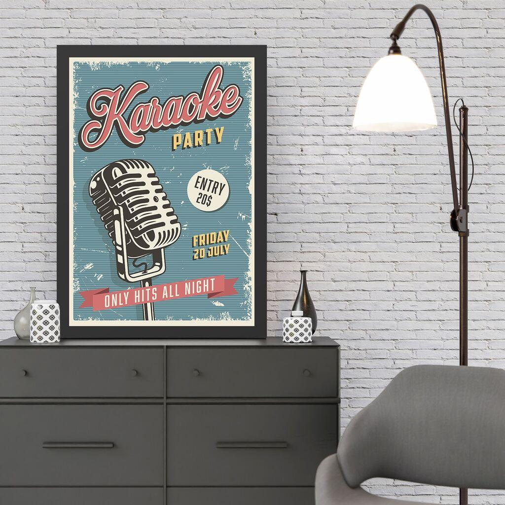 Wallity Uramljena slika Karaoke Party, 40x55 cm