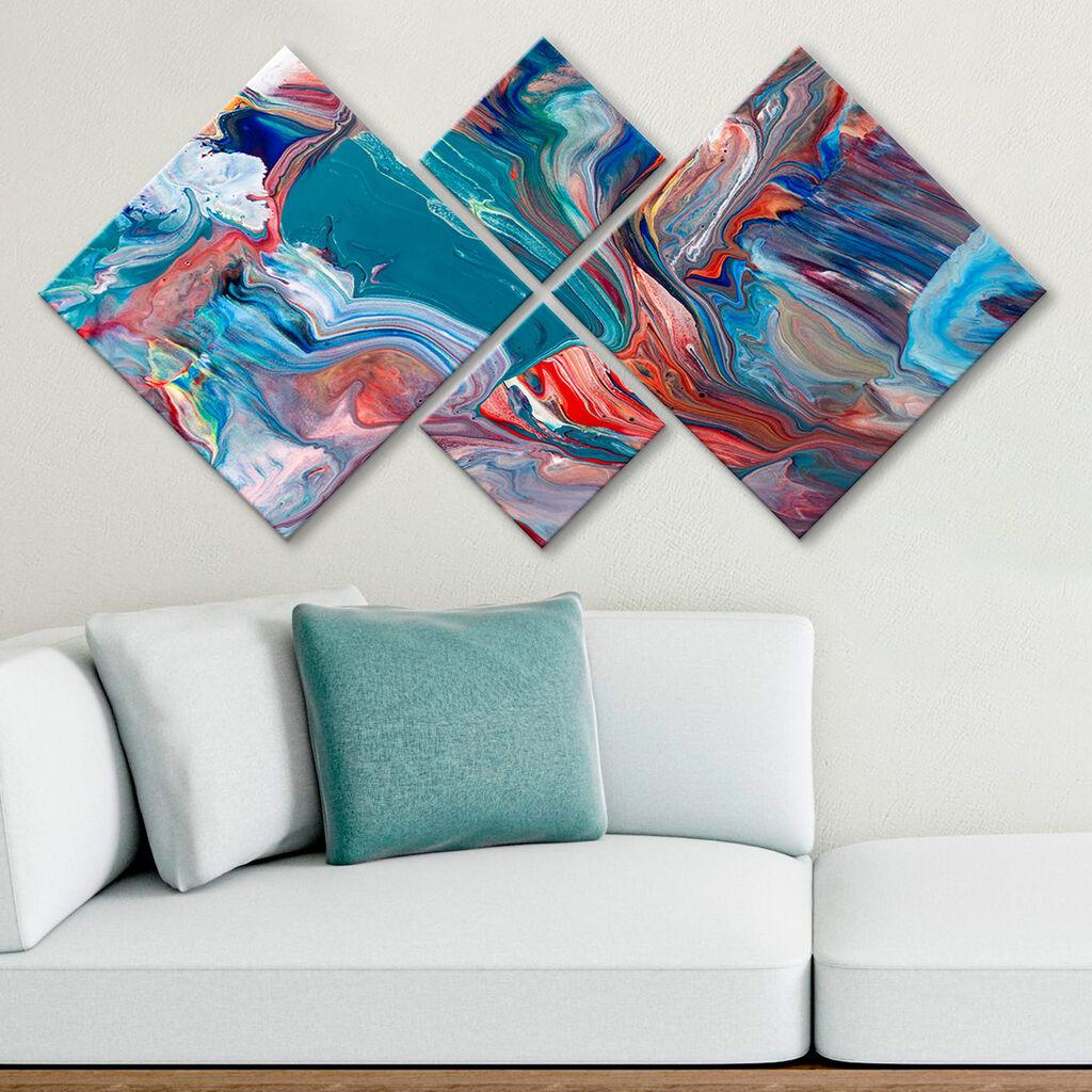 Wallity slika 4MDF3112796, 60x115 cm, 4 dijela