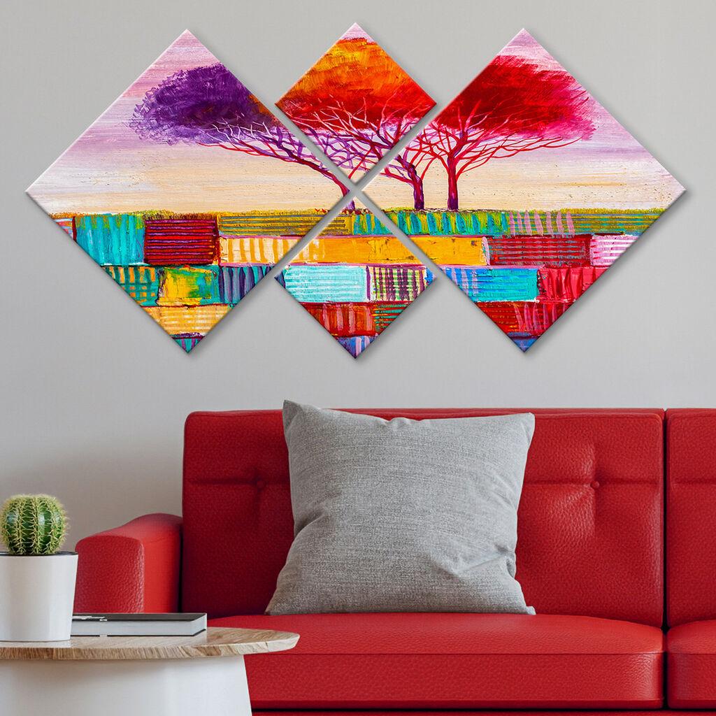 Wallity slika 4MDF1238354392, 60x115 cm, 4 dijela