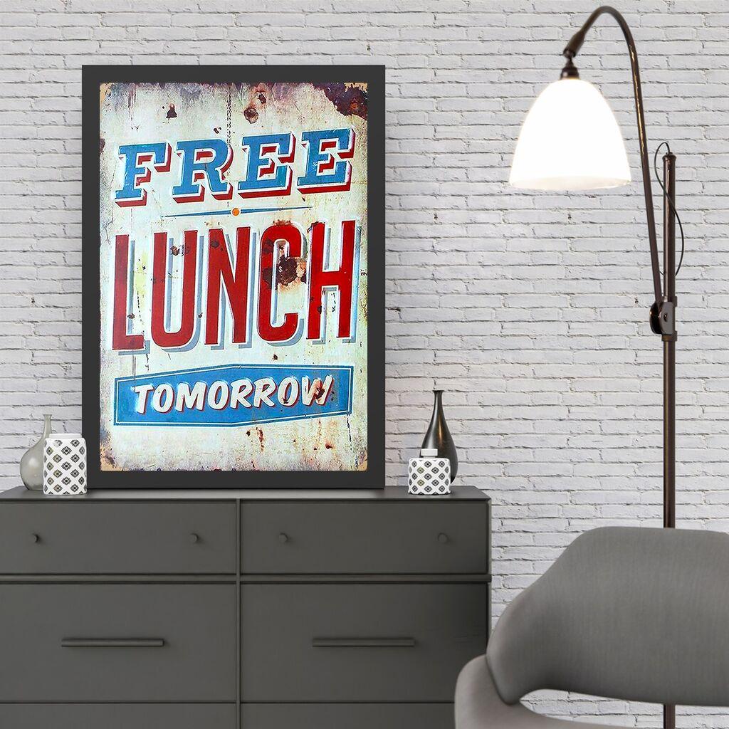Wallity Uramljena slika Free Lunch, 55x75 cm