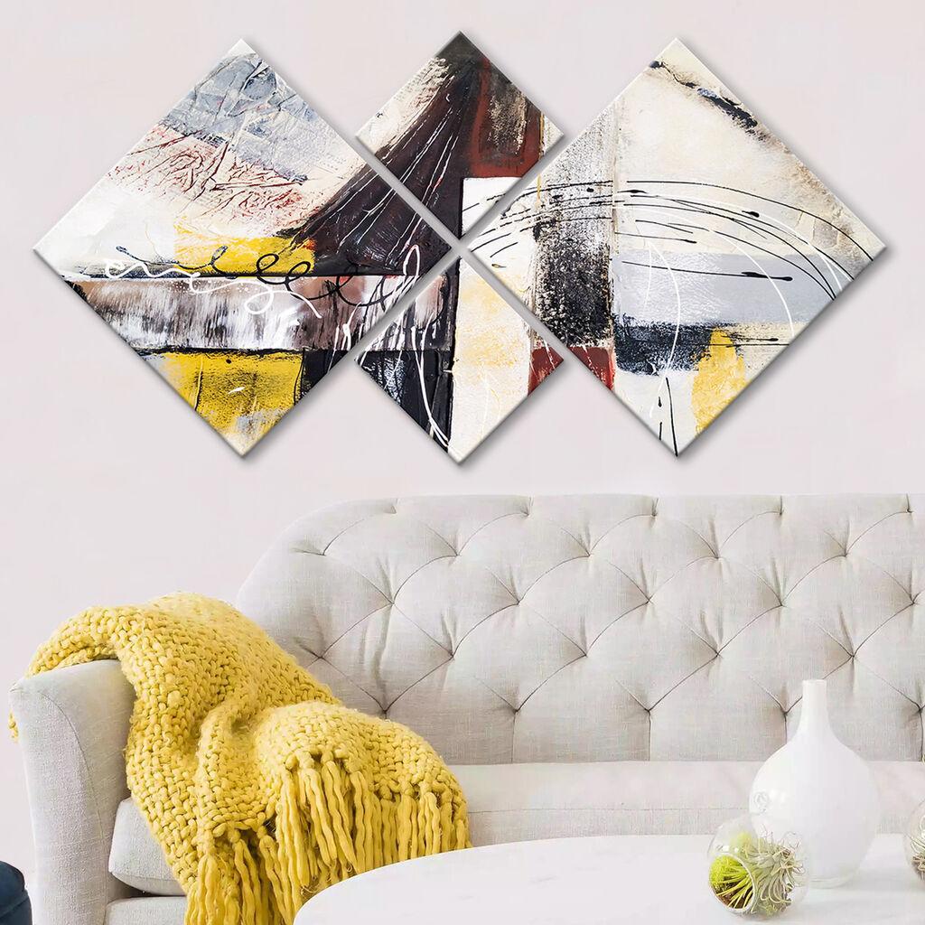 Wallity slika 4MDF1188699853, 60x115 cm, 4 dijela