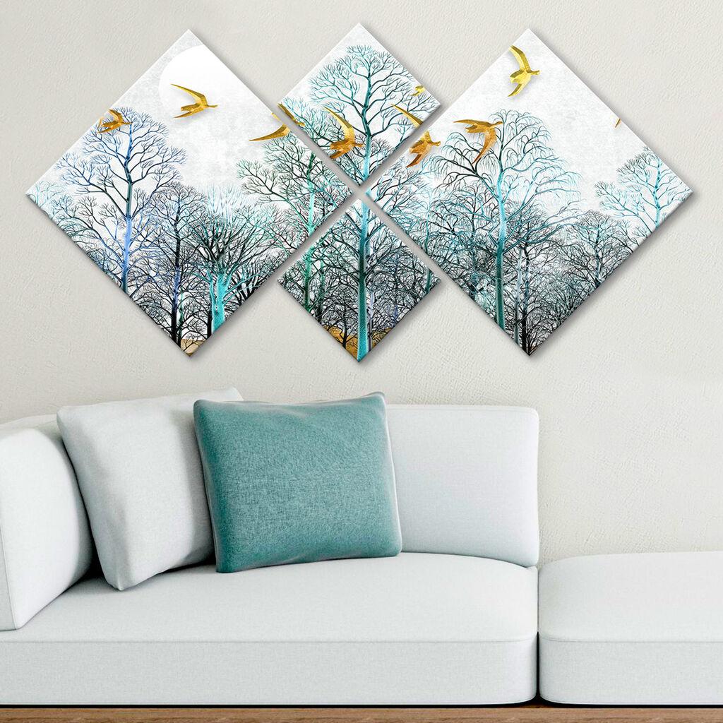 Wallity slika 4MDF1715299114, 60x115 cm, 4 dijela