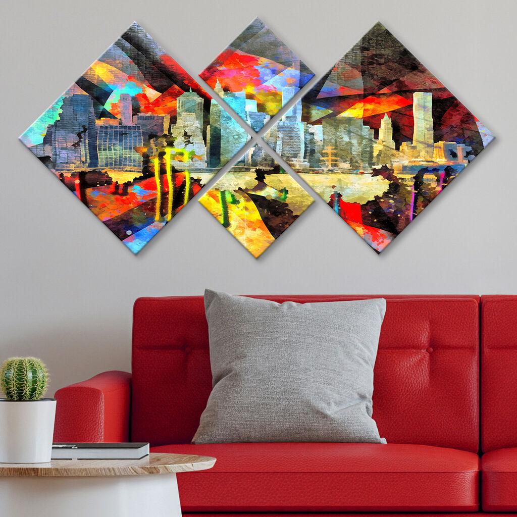 Wallity slika 4MDF602230631, 60x115 cm, 4 dijela