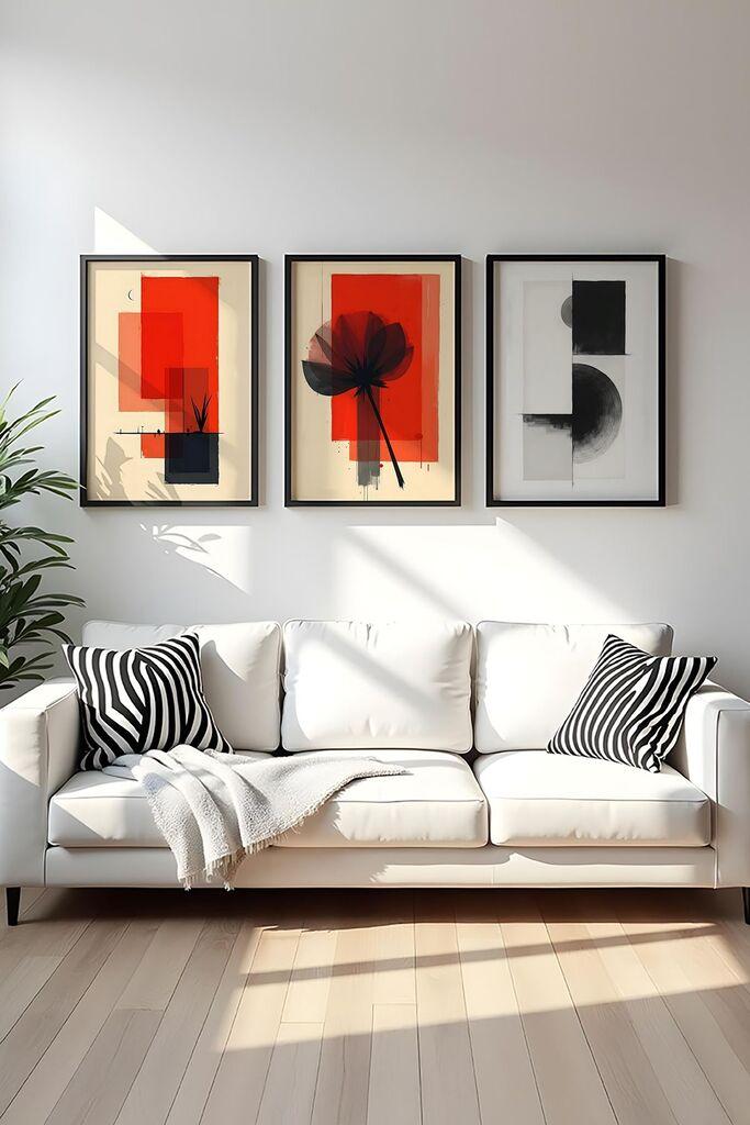 Wallity Uramljena slika Huhu438, 30x40 cm , 3 dijela