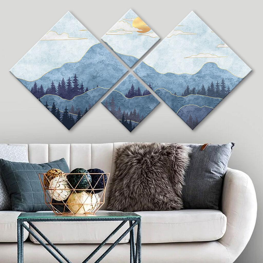 Wallity slika 4MDF1469396954, 60x115 cm, 4 dijela