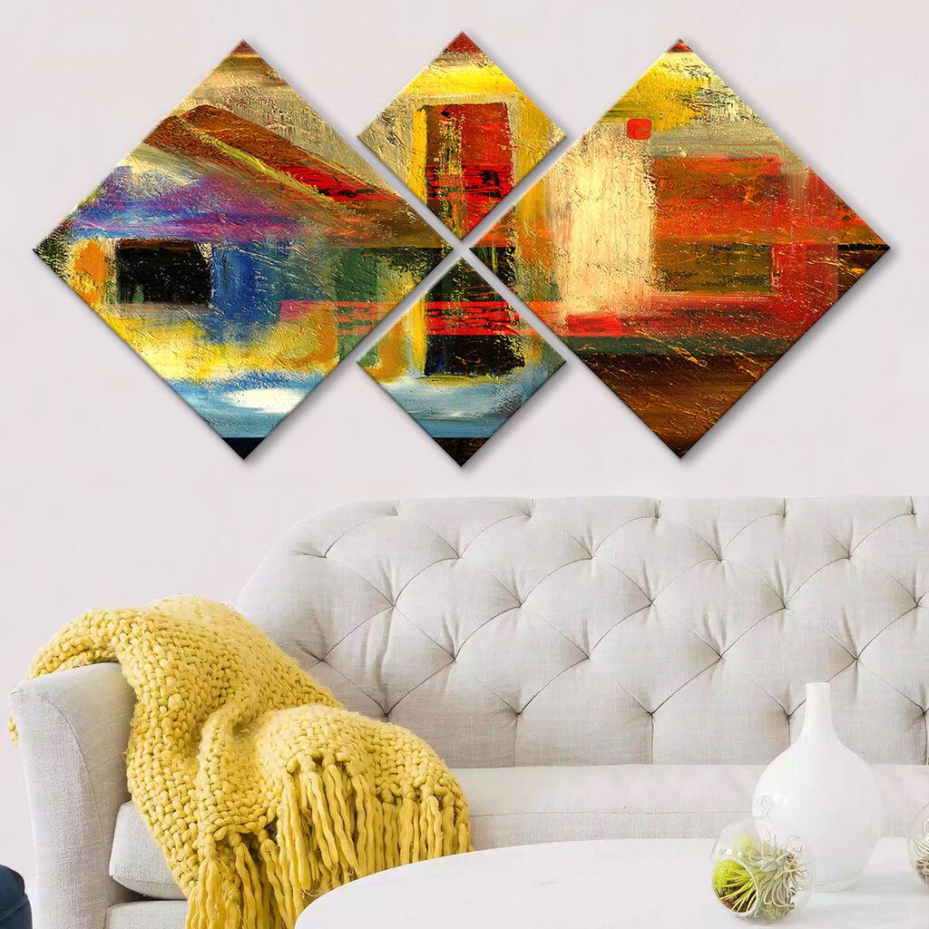 Wallity slika 4MDF115681849, 60x115 cm, 4 dijela