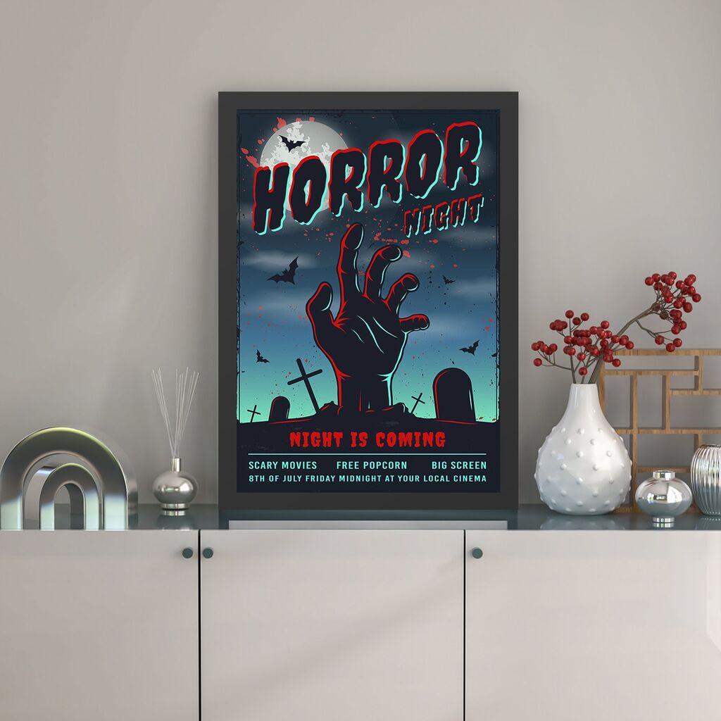 Wallity Uramljena slika Horror Night, 40x55 cm