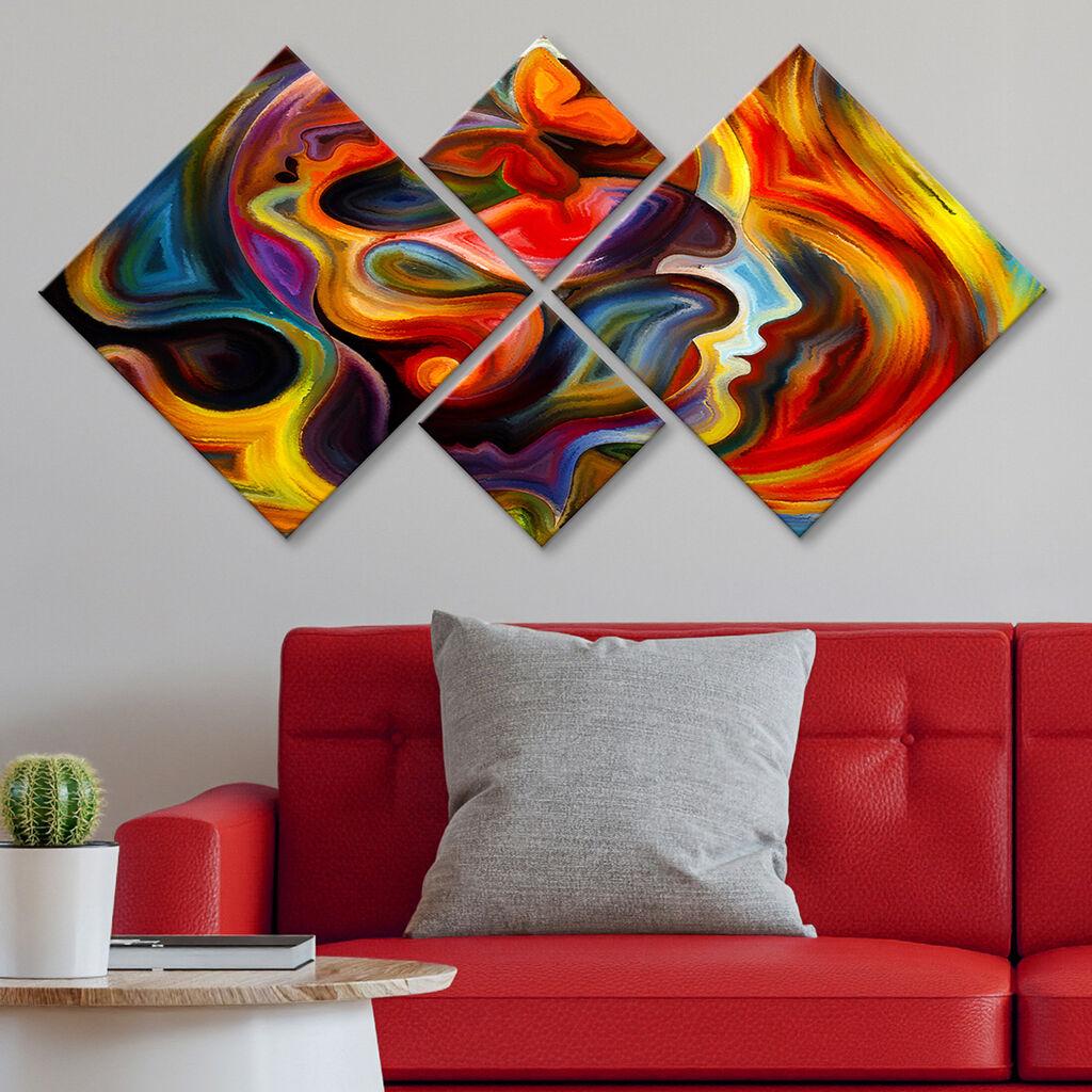 Wallity slika 4MDF284534675, 60x115 cm, 4 dijela