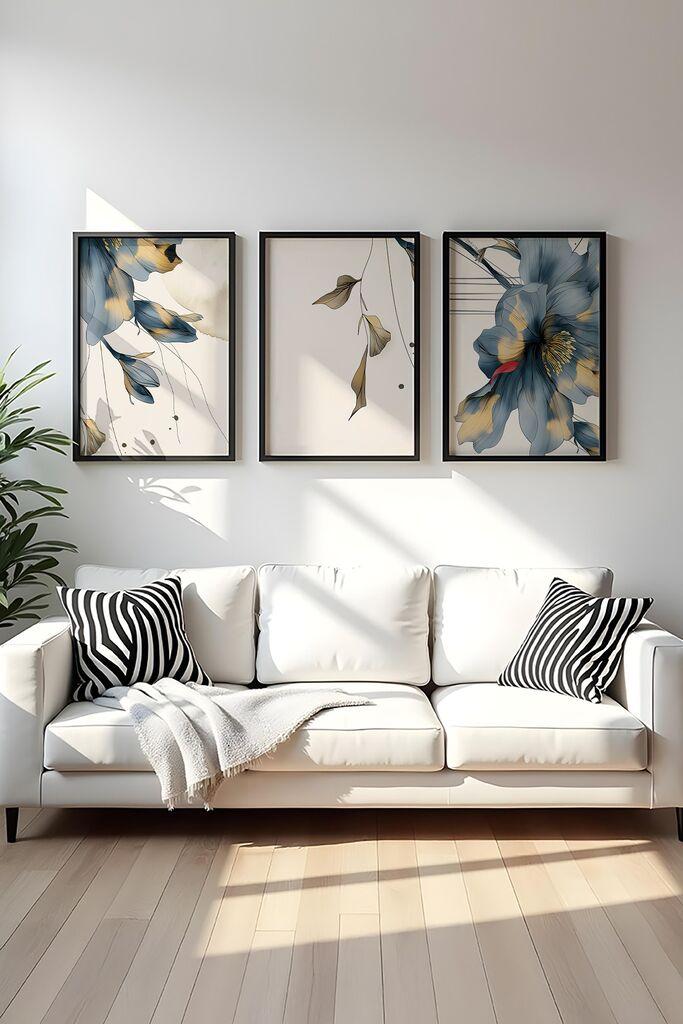 Wallity Uramljena slika Huhu471S, 50x70 cm , 3 dijela