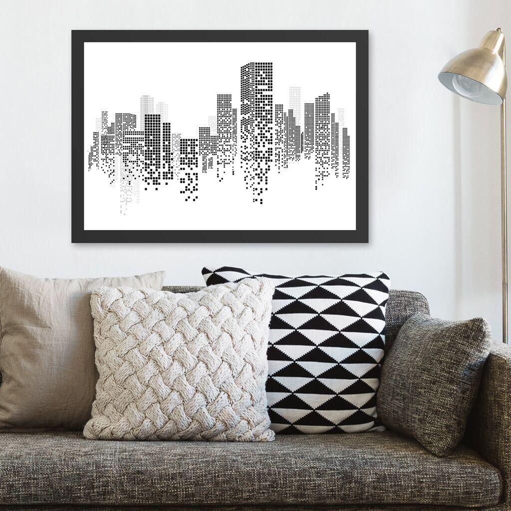 Wallity Uramljena slika Buildings, 55x75 cm