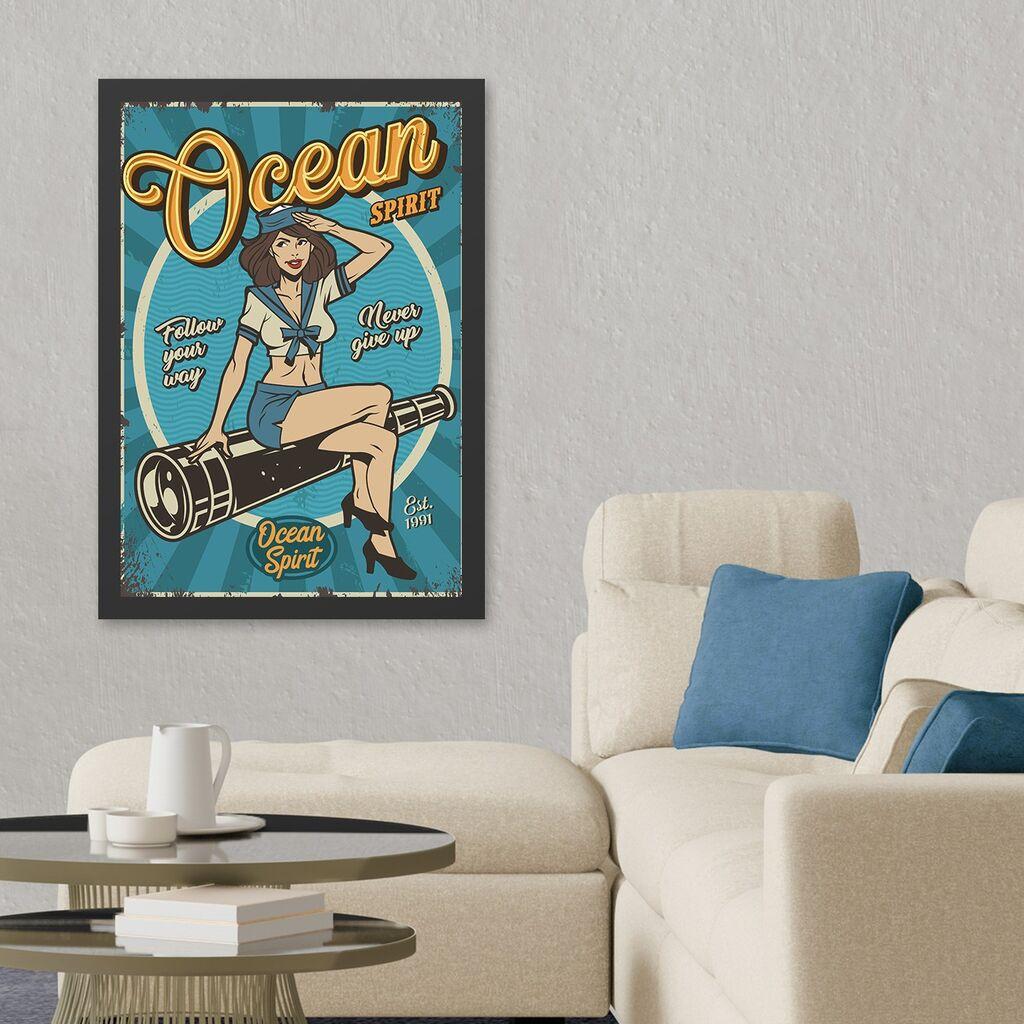 Wallity Uokvirena slika Duh okeana, 55x75 cm