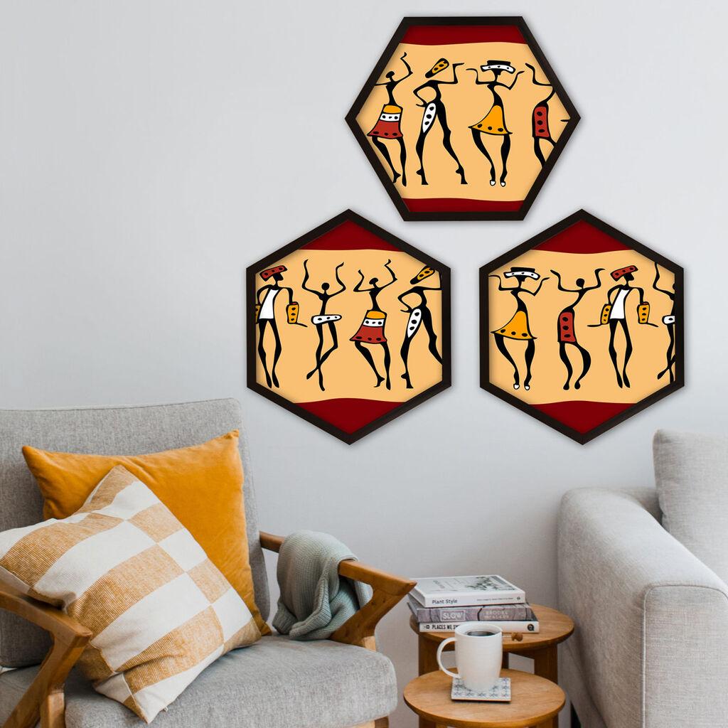 Wallity Uokvirena slika 6GEN1958356641, 35x35 cm, 3 dijela