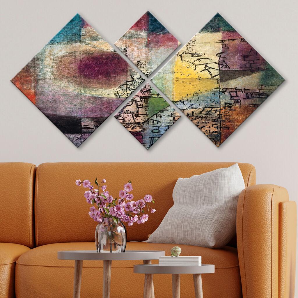 Wallity slika 4MDF3586209, 60x115 cm, 4 dijela