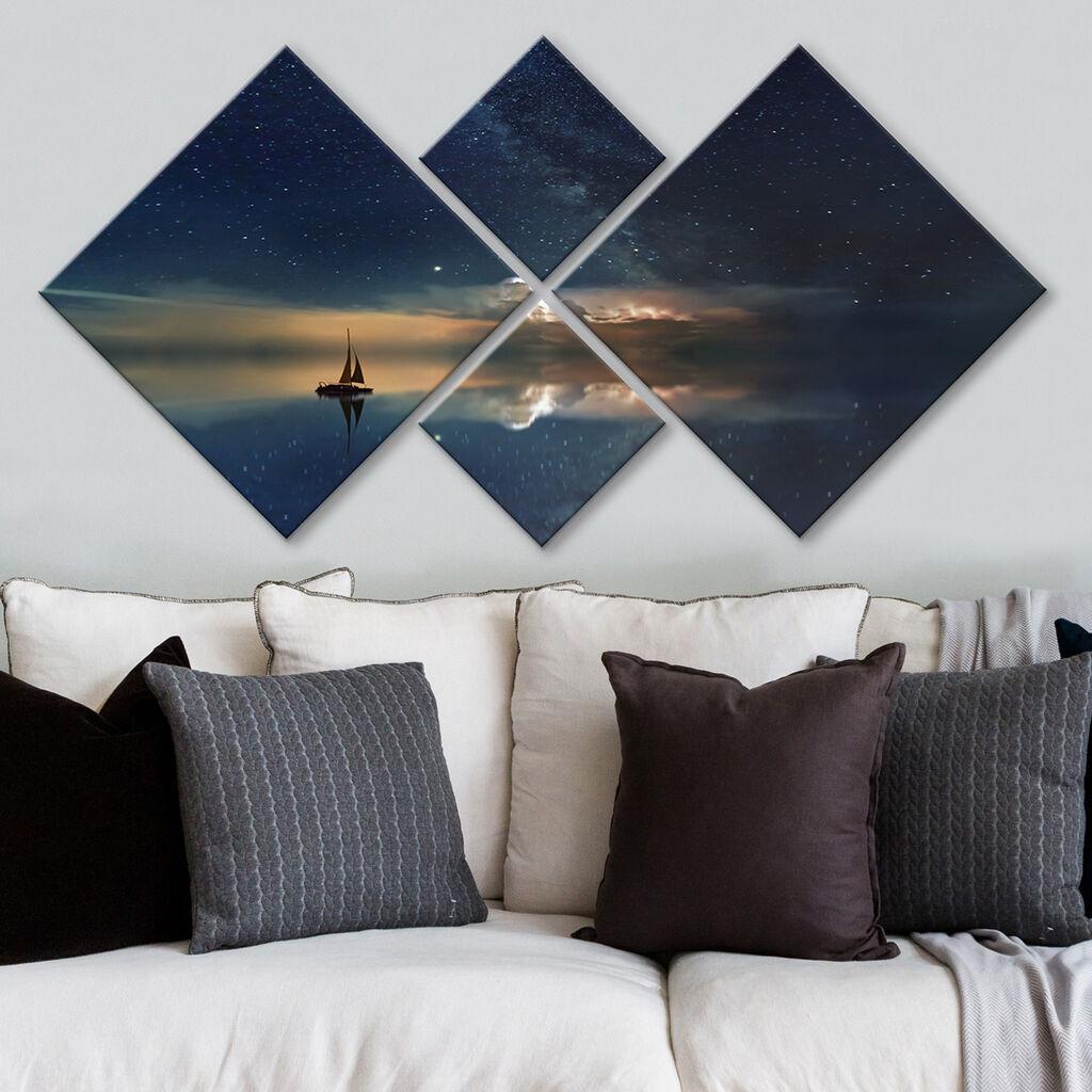 Wallity slika 4MDF3605547, 60x115 cm, 4 dijela