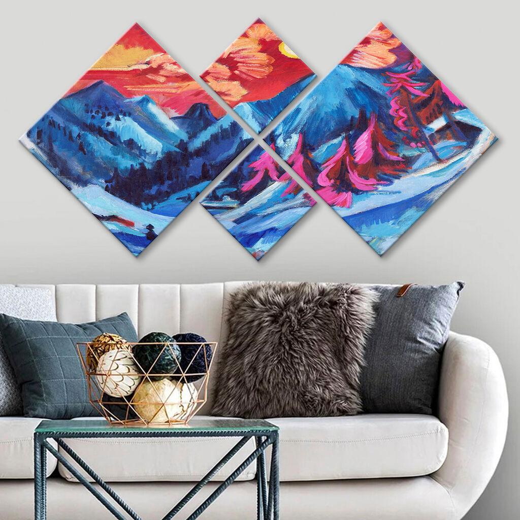 Wallity slika 4MDF3034580, 60x115 cm, 4 dijela