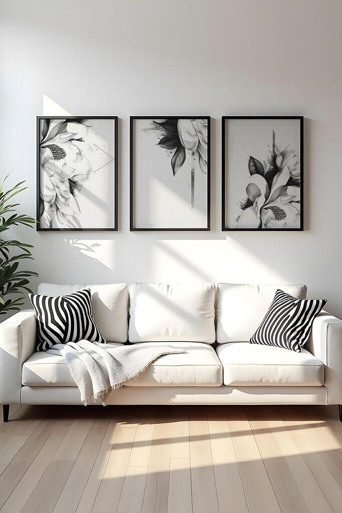 Wallity Uramljena slika Huhu479S, 50x70 cm , 3 dijela