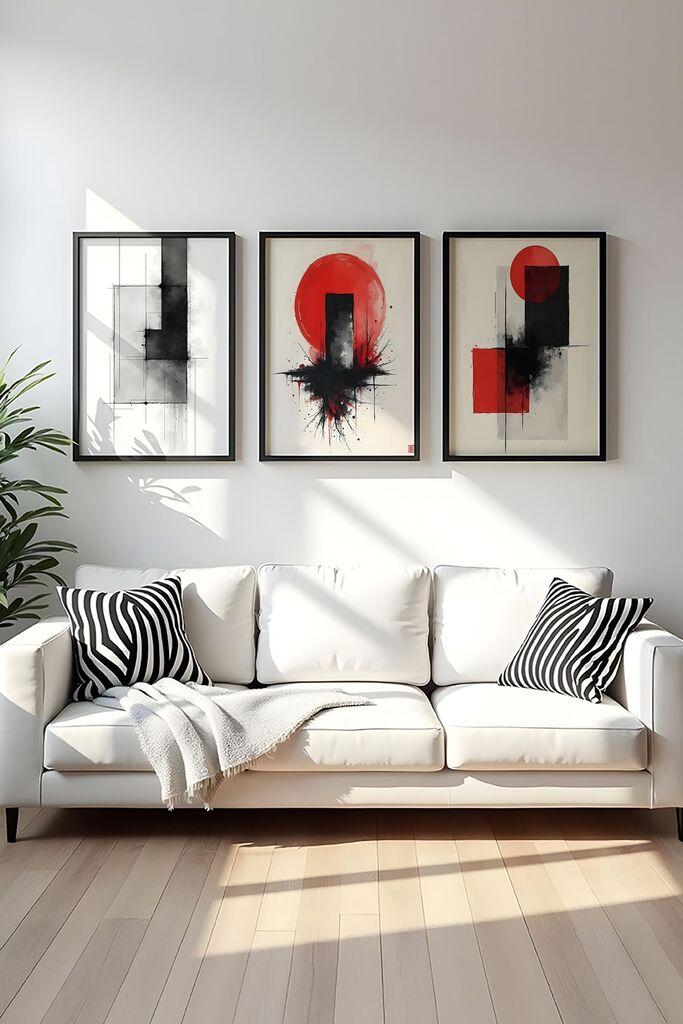 Wallity Uramljena slika Huhu443, 30x40 cm , 3 dijela