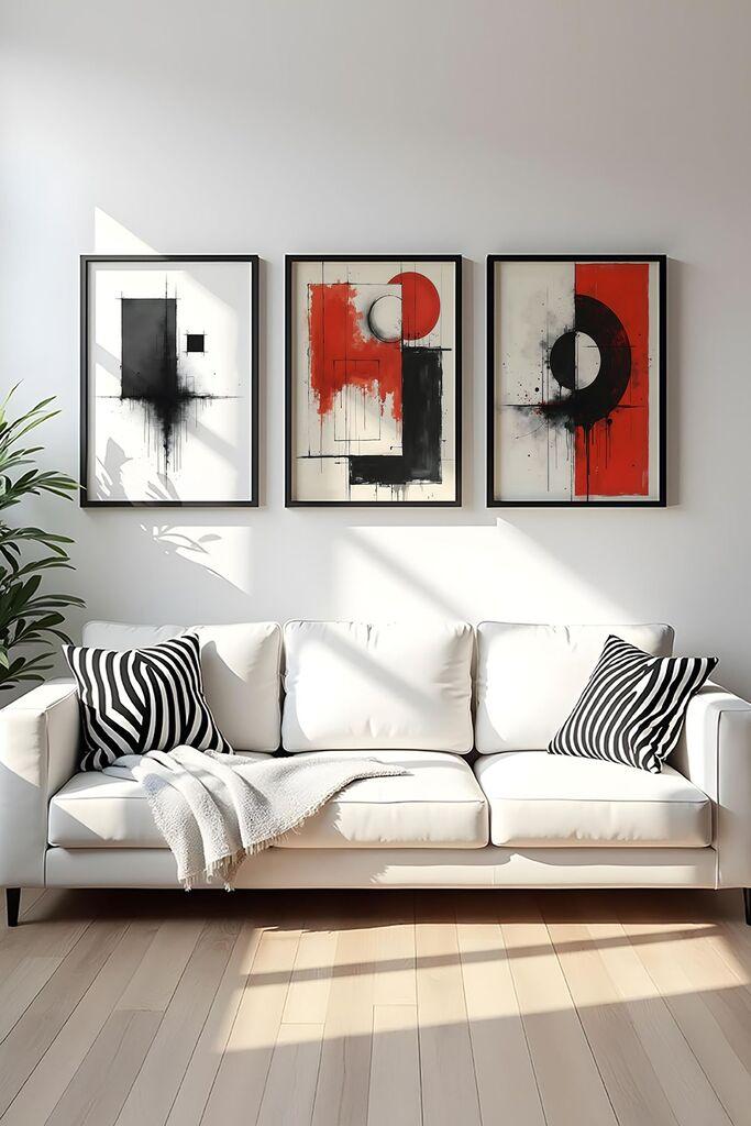 Wallity Uramljena slika Huhu441, 30x40 cm , 3 dijela