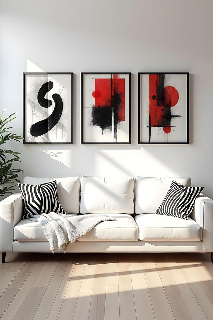 Wallity Uramljena slika Huhu444, 50x35 cm , 3 dijela