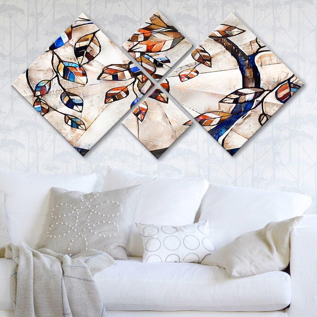 Wallity slika 4MDF670936204, 60x115 cm, 4 dijela