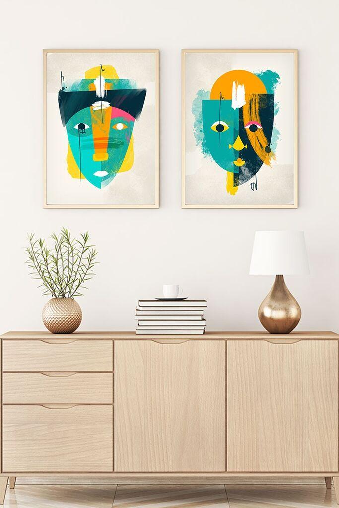 Wallity Uramljena slika Huhu95, 50x70 cm , 2 dijela