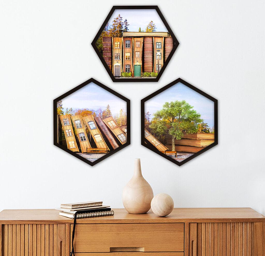 Wallity Uokvirena slika 6GEN135744, 35x35 cm, 3 dijela