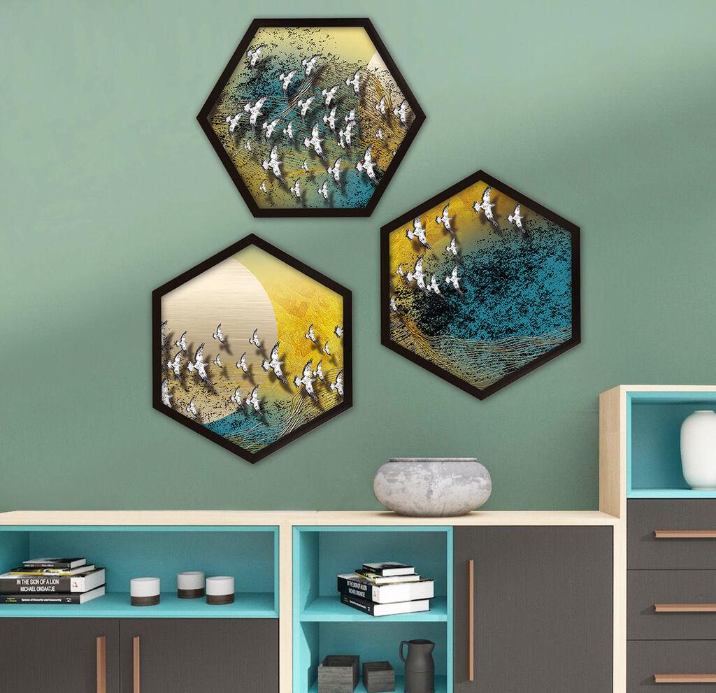 Wallity Uokvirena slika 6GEN1730821741, 35x35 cm, 3 dijela