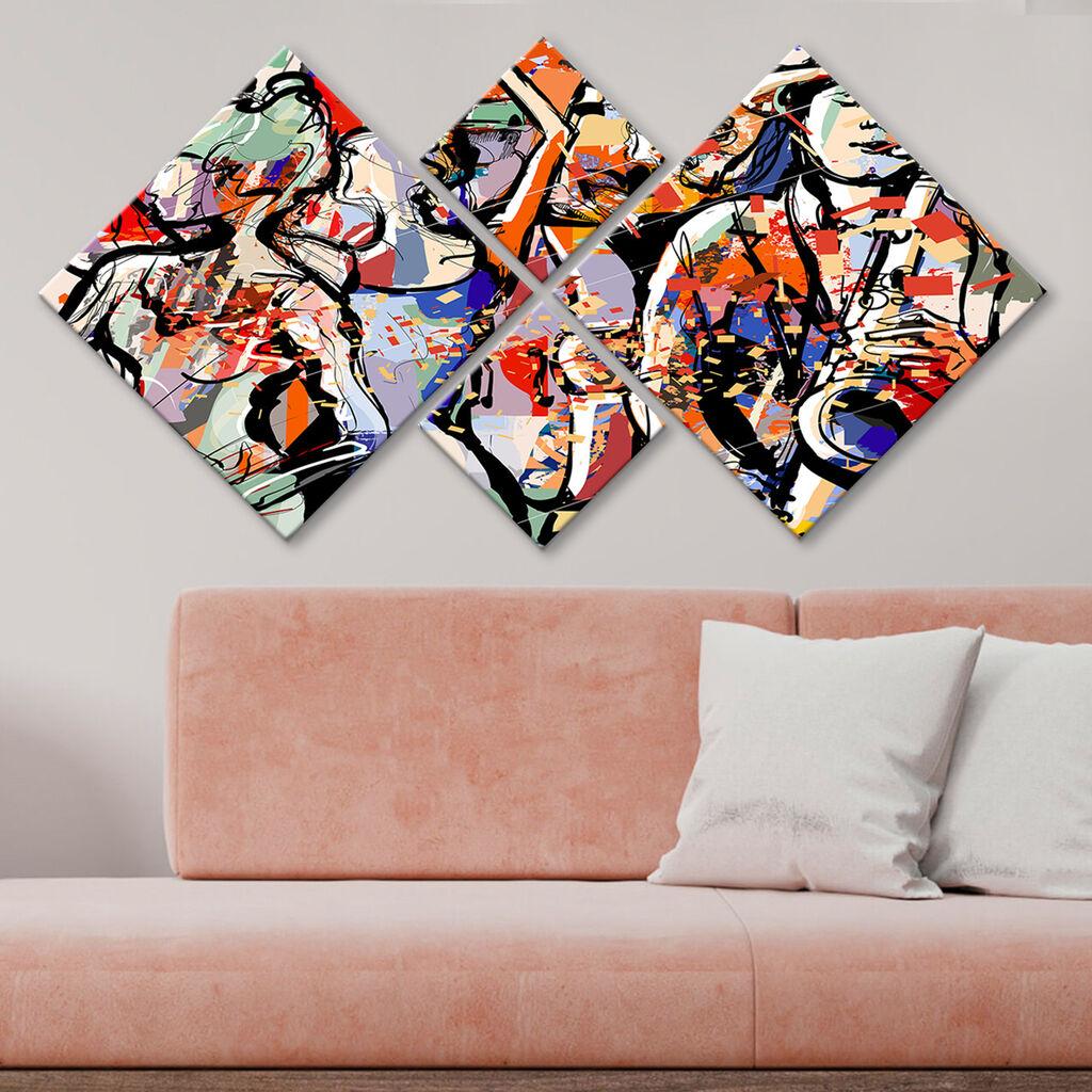 Wallity slika 4MDF1720847380, 60x115 cm, 4 dijela