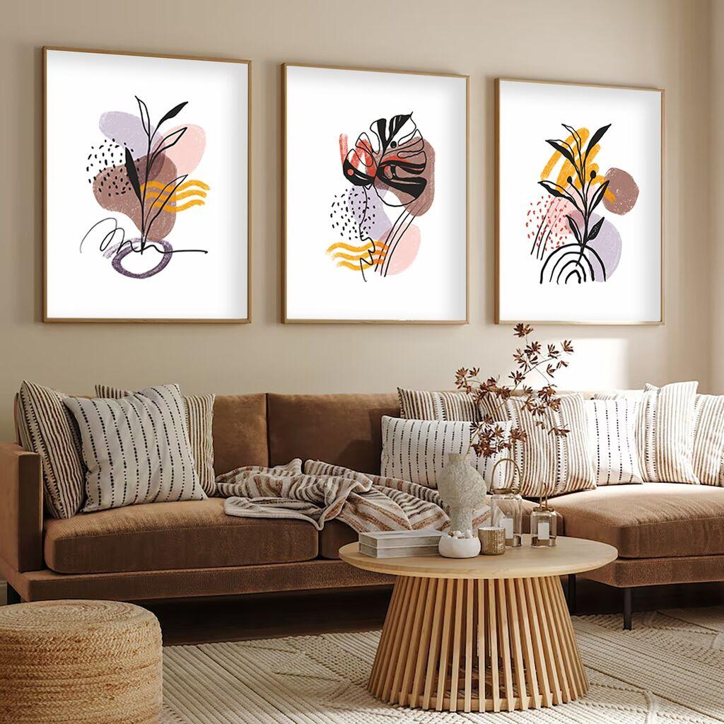 Uramljena slika Wallity Huhu227, 20x30 cm, 3 dijela