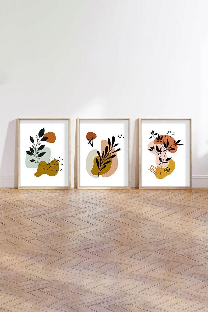 Wallity Uramljena slika Huhu185, 50x70 cm , 3 dijela