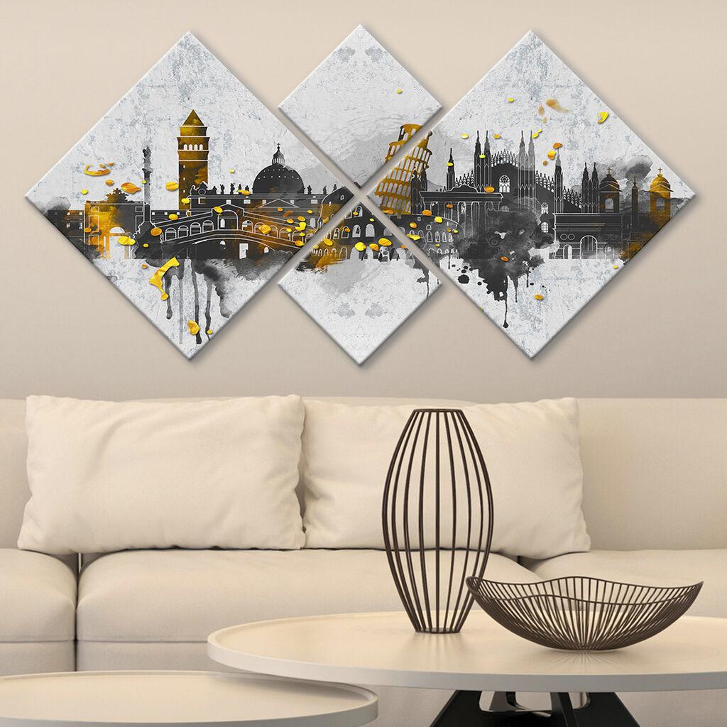 Wallity slika 4MDF1580766238, 60x115 cm, 4 dijela