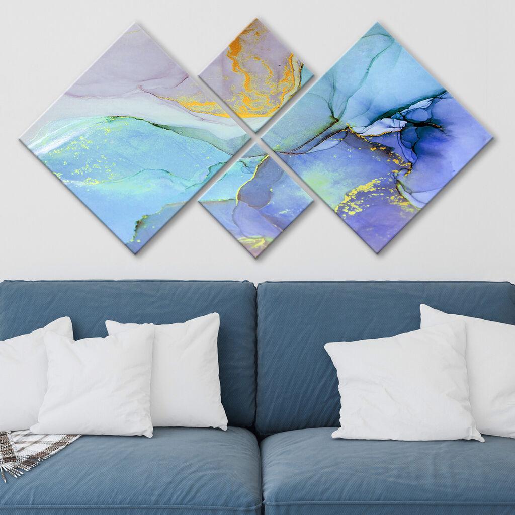 Wallity slika 4MDF1151483585, 60x115 cm, 4 dijela