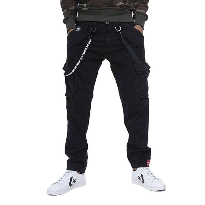 Alpha Muške cargo pantalone Utility, Crne