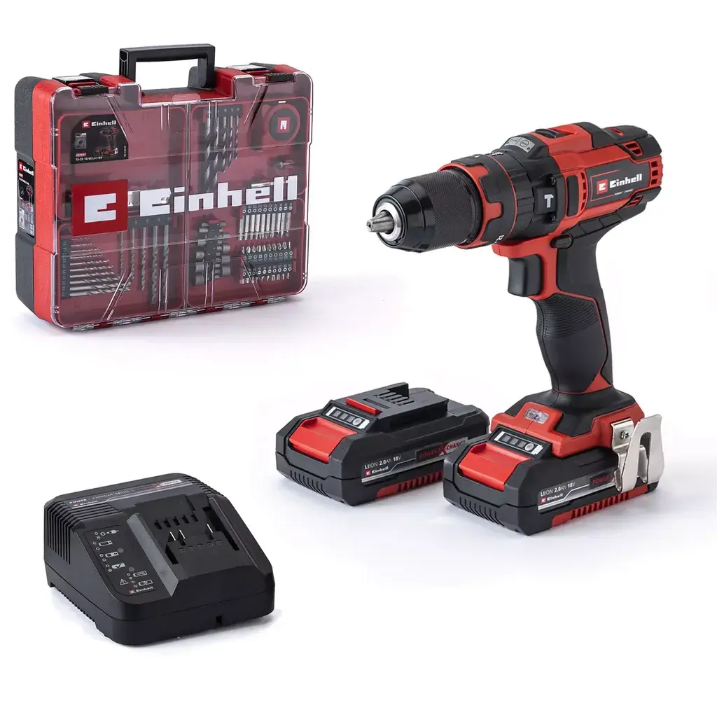 Einhell Aku udarna bušilica TE-CD 18/40 Li-i +64, 2x2,0Ah, Crna