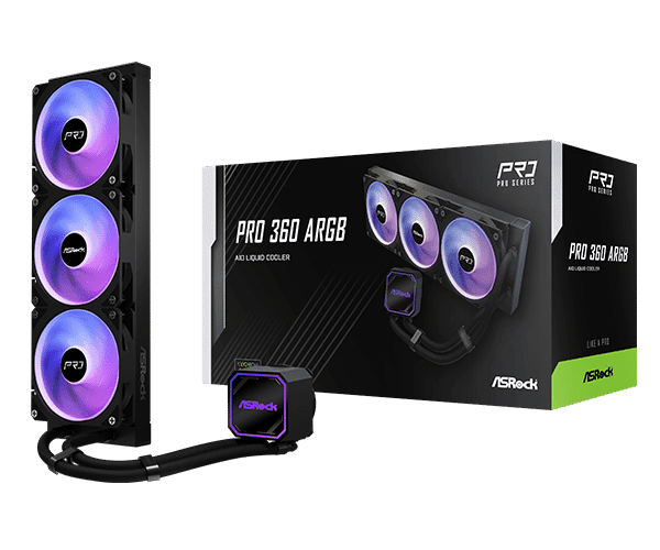 ASRock Kuler 360 A-RGB AIO, CPU Liquid, Crni
