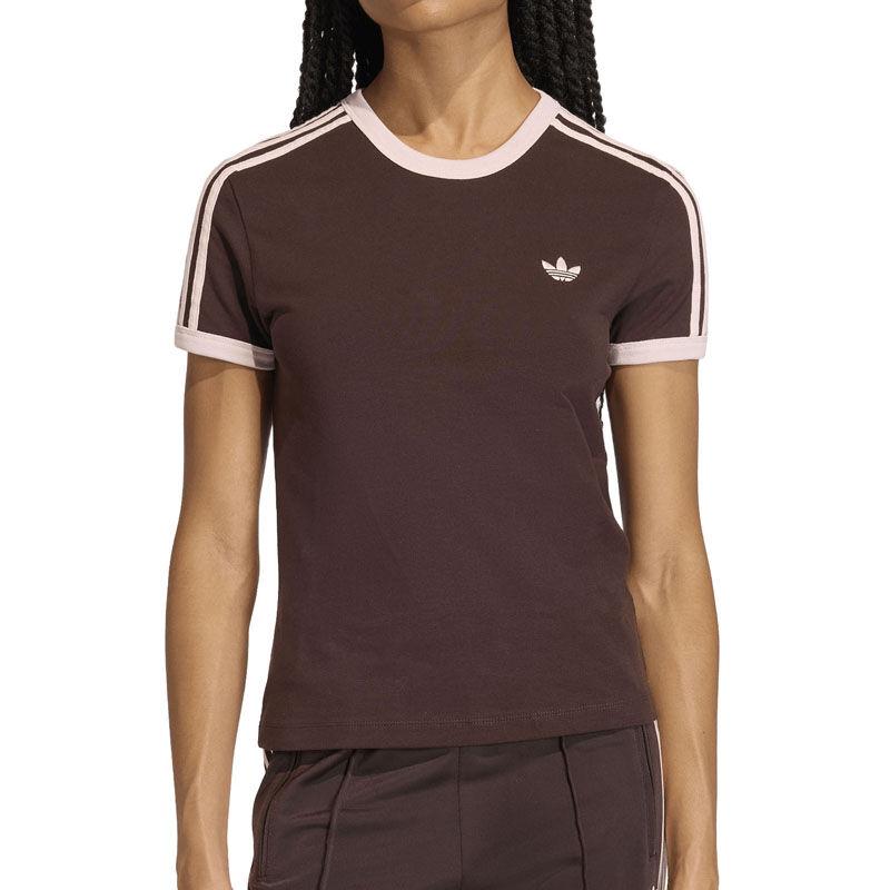 Adidas Ženska majica 3S Tee Slim, Smeđa