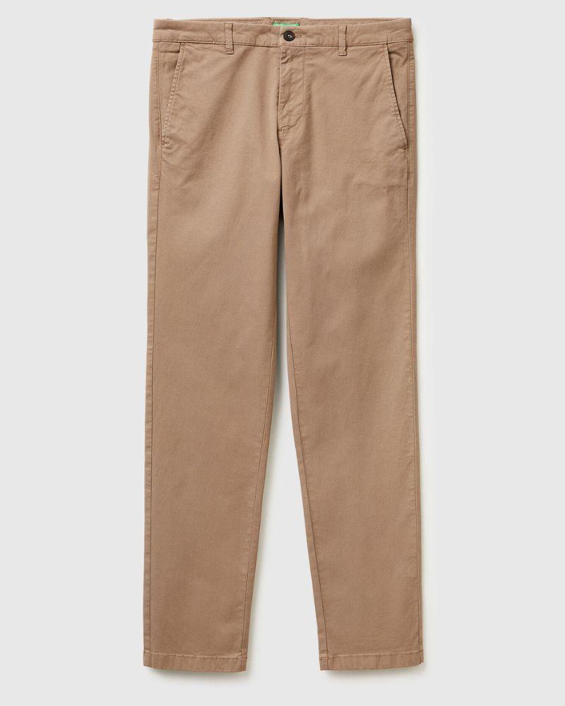 Benetton Muške chino hlače slim kroja 4TZYUF04P-04B-52, Bež