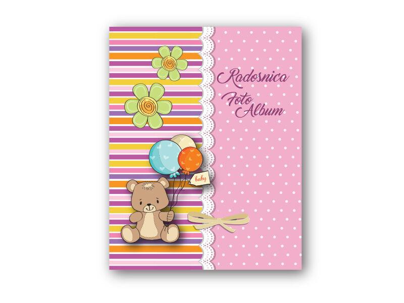 Pulse Radosnica za devojčice sa foto albumom, Roze