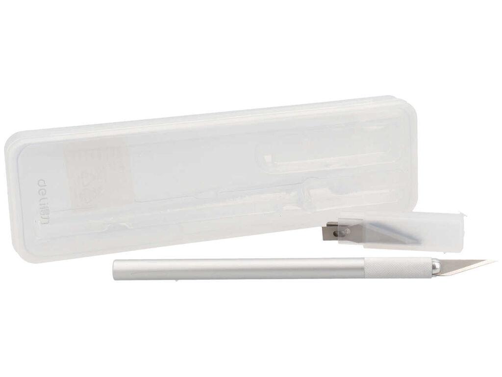 Deli Skalper za rezbarenje i grafiku sa 10 rezervnih nožića 2102SILVER