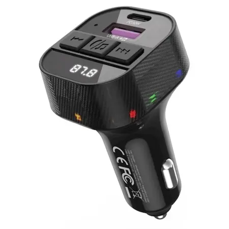 XO FM Transmiter BCC17,  Bluetooth + Auto punjač, 30W, Crni