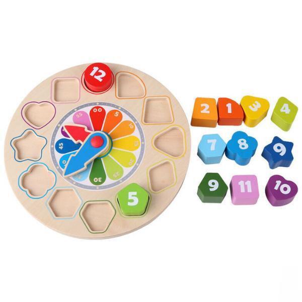 Hape Drveni sat-slagalica, 22,5x2,6x22,5cm, E8043, 1+