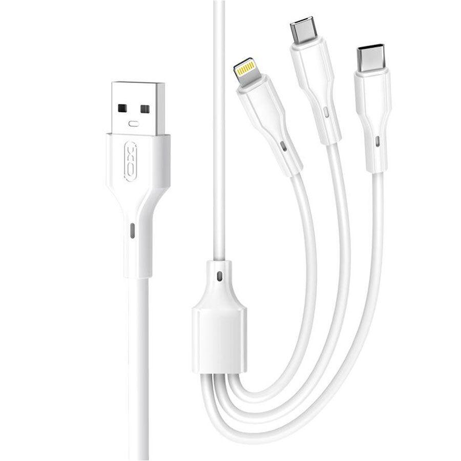 XO Data Kabel 3u1 2.4A NB230, Bijeli