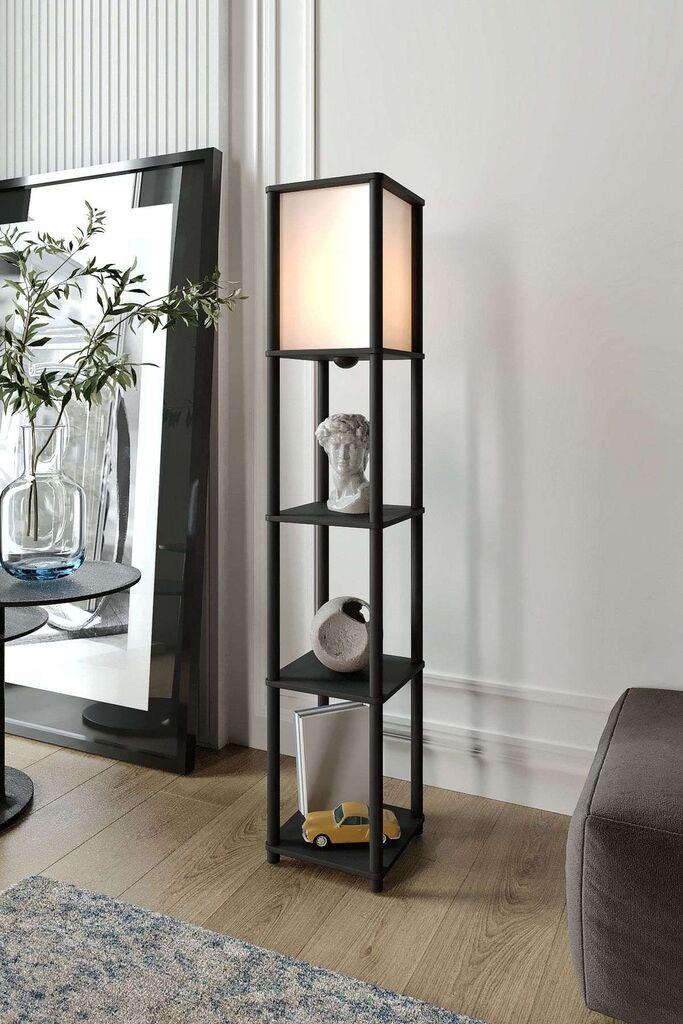 Opviq podna lampa, crna