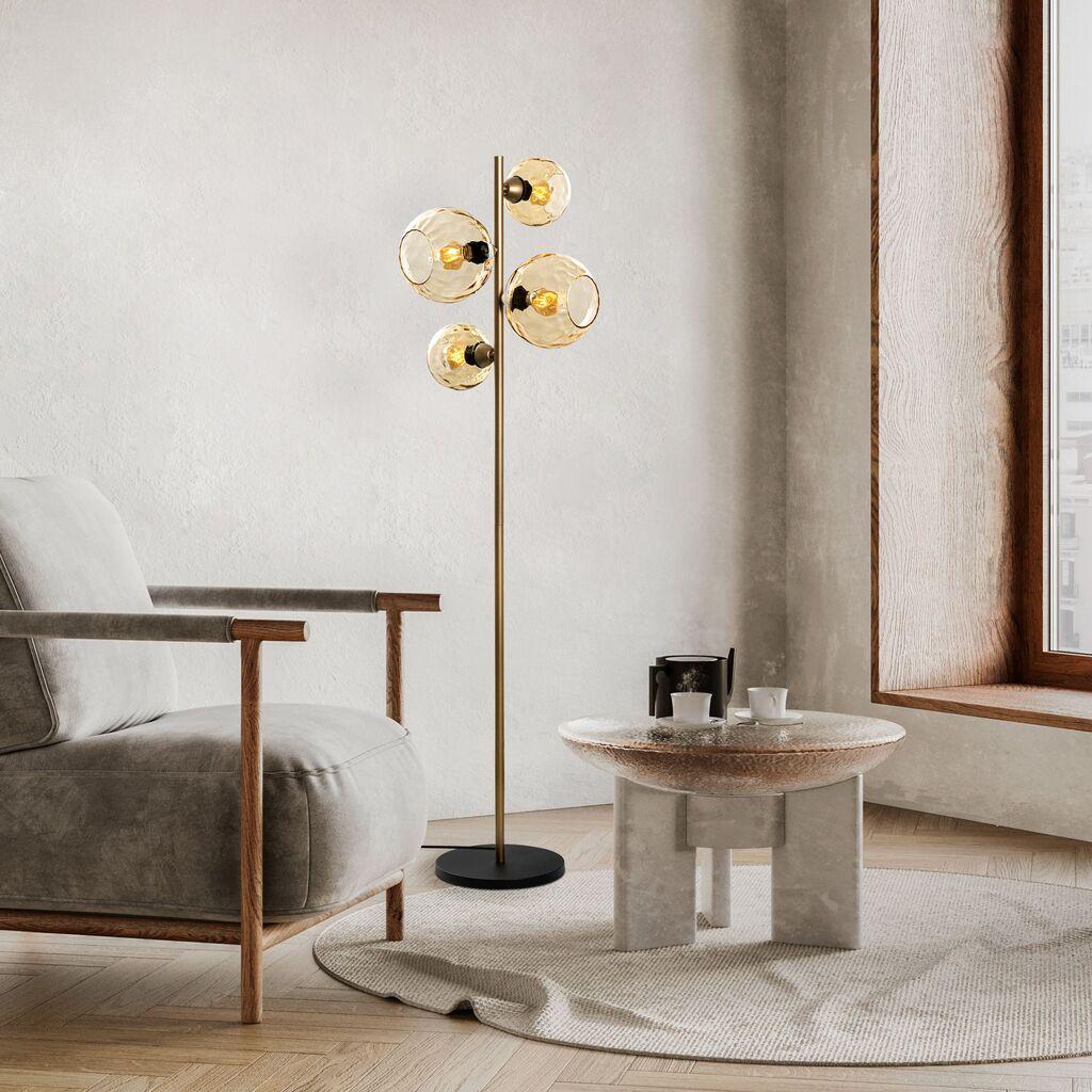 Opviq podna lampa Benek-20-15-14524, zlatna boja