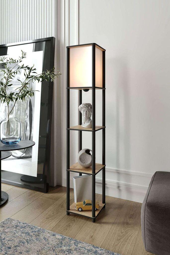 Opviq podna lampa Tier, smeđa